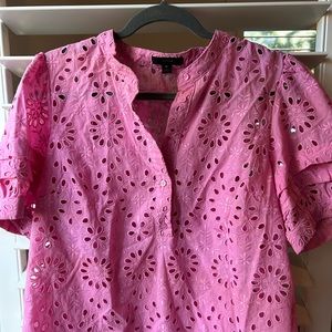 J. Crew short sleeve pink blouse